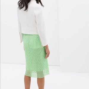 RARE ZARA LIME GREEN SKIRT SMALL